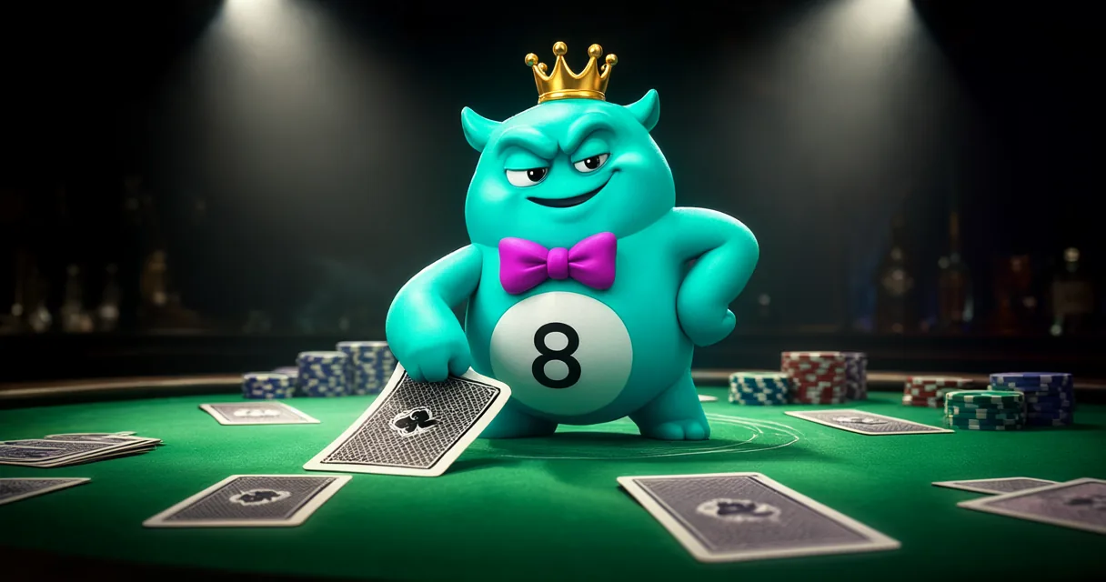 Blackjack table cards and chips